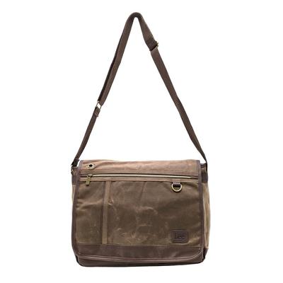 Lee Crash Flap Shoulder Large Perfect for and Casual Chocolate Bag, Paraffin-Coated, Multifunctional, Lightweight, Capacity, Commuting, School, Town,