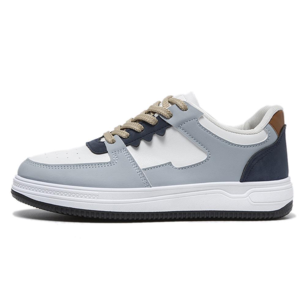 Men's New Spring and Summer Leather Breathable Sports Casual Shoes for Men's Shoes for Young People's Trendy White Shoes Comfortable Low Top Shoes