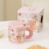 Butter Bear Ceramic Mug with Lid Office Couple Cup Birthday Gift Girl Cute Water Cup Household