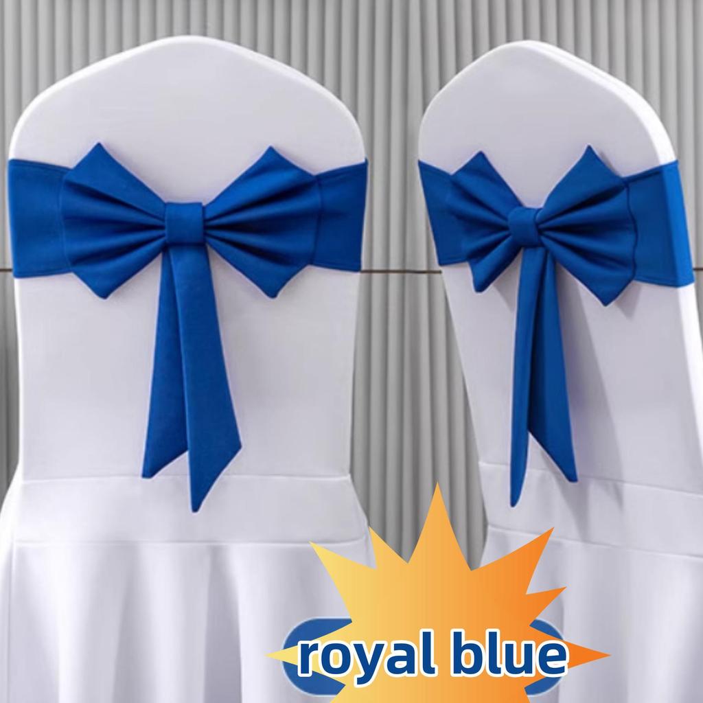 Thick Air-Layer Sun Skirt Chair Cover for Weddings, Banquets, and Conferences - No-Tie Bow Design