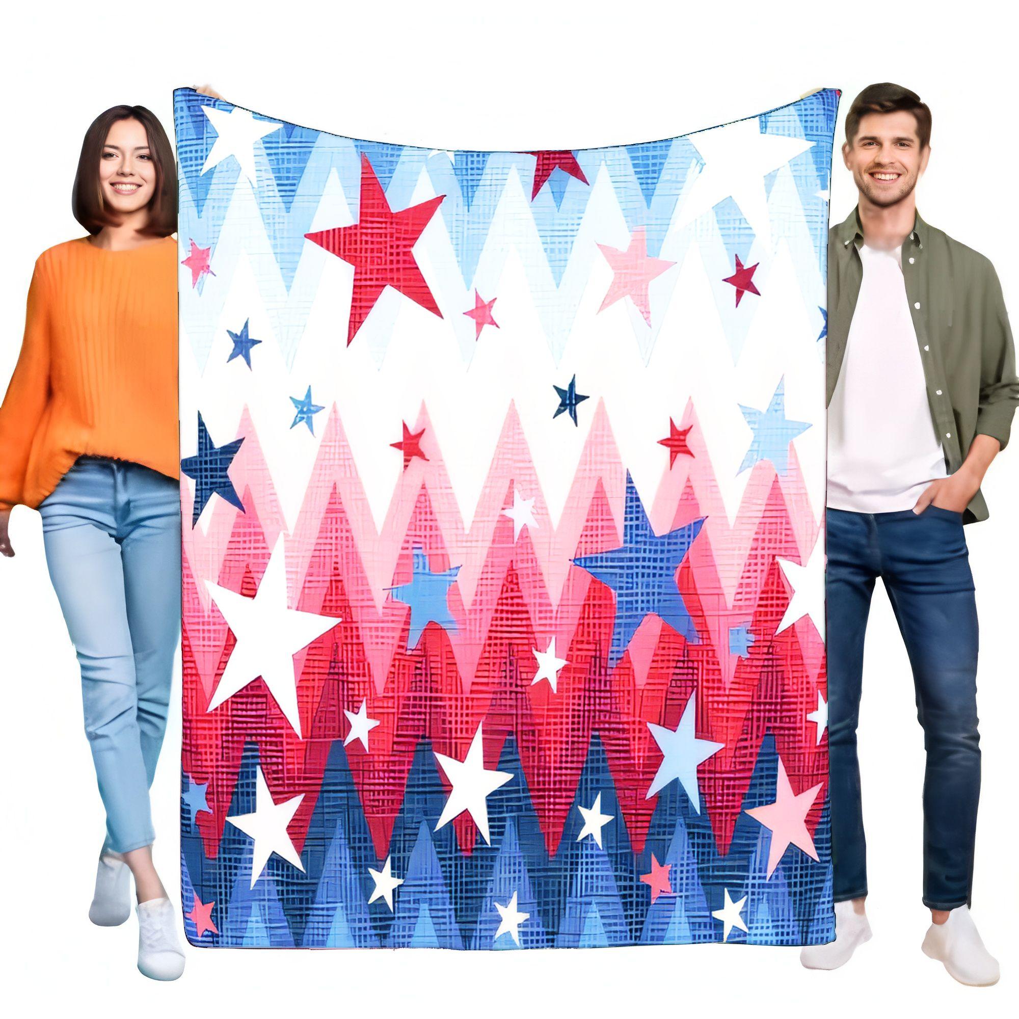 

Star Pattern Throw Blanket Cozy Lightweight Soft Perfect for Home Decor and Warm Gifts 75x90cm