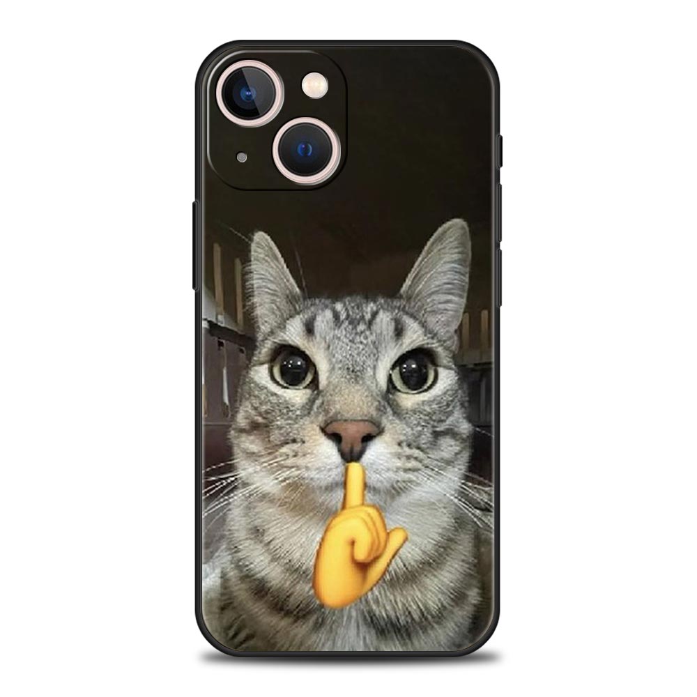 Funny Animal Cat Phone Case For iPhone 17 Air 16 Plus 13 15 14 12 11 Pro MAX 7 8 SE Soft TPU Shockproof Cover Funda