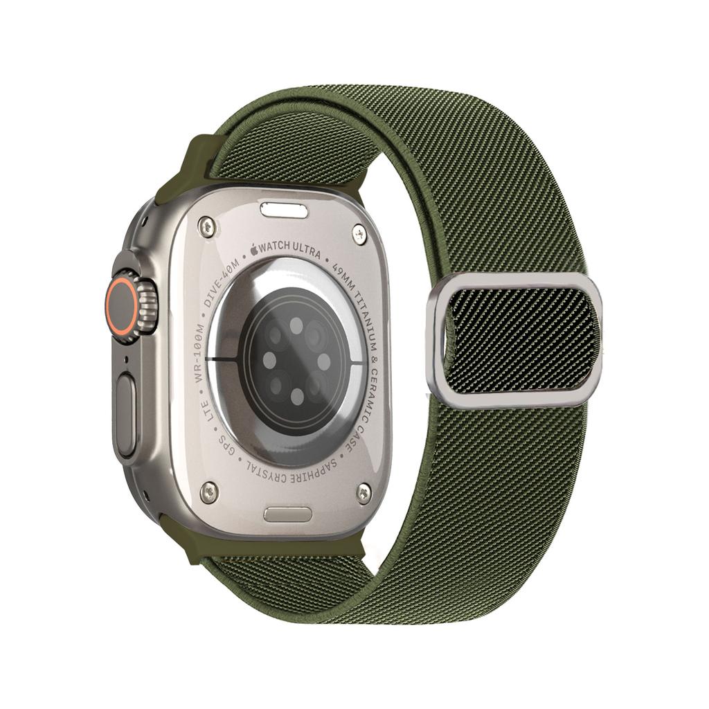 Nylon Loop For Apple Watch Ultra 2 Band 40mm 44mm 45mm 49mm 41mm 42mm 46mm Scrunchie Bracelet Iwatch Series 10 9 6 7 8 Se Strap
