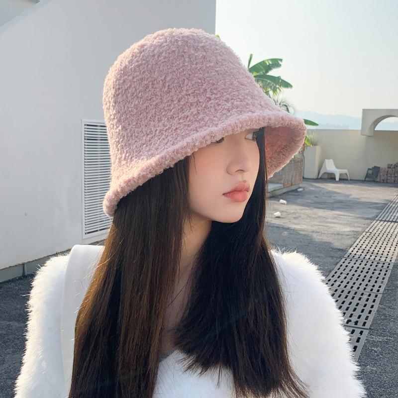 

Панама зимняя однотонная универсальная теплая панама уличная шляпа-таз женская One Size