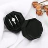 1 Pc Velvet Ring Box, 3 Slots Triple Slot Ring Box Wedding Day Ring Box For Wedding Ceremony Wedding Ring Holder Ring Box For Wedding Proposal