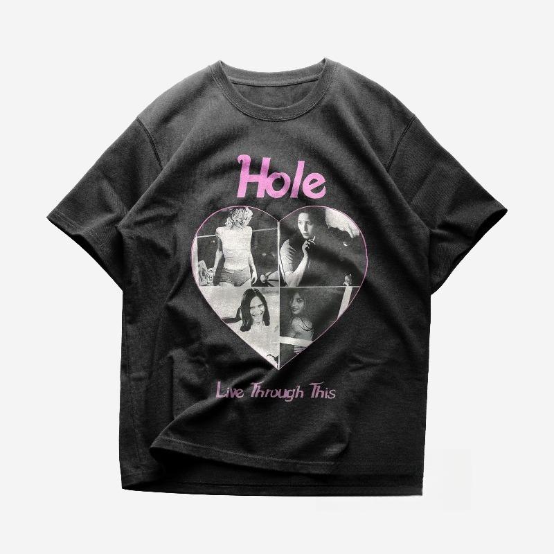 

Hole Band T-shirt | Rock and Roll T-shirt Summer New Men s T-shirt Casual Fashion Suitable for Both Men and Women S разноцветный