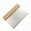 Wood-Handled Dough Scraper Board with Scale - Stainless Steel Flour and Dough Cutter