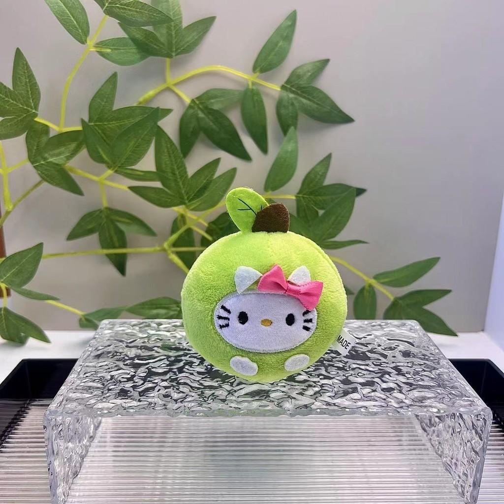 Adorable Apple Round Plush Doll Keychain Cute Stuffed Accessory Toy