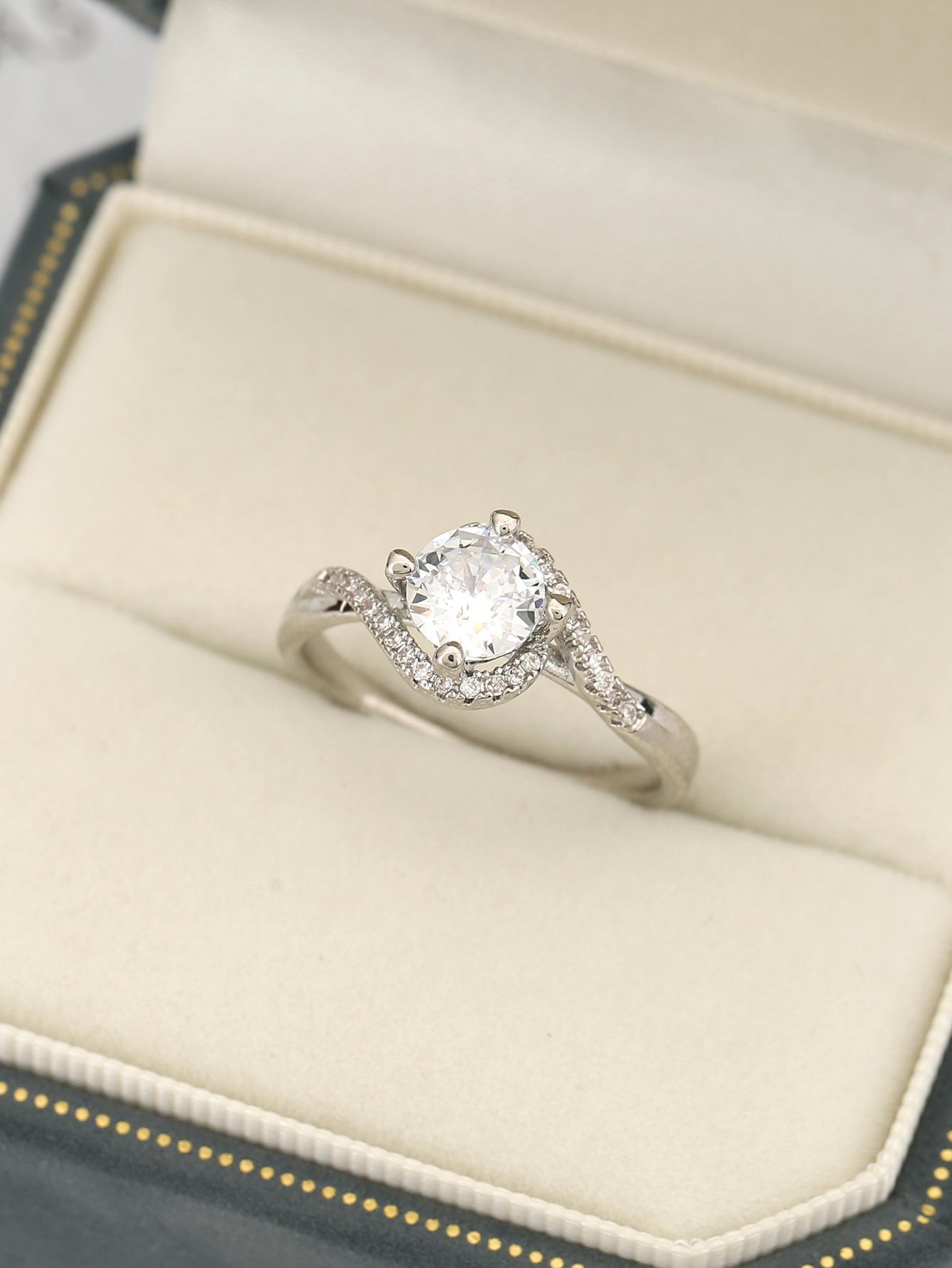 

Minimalist Moissanite Couple Rings Luxury Niche Design Wedding Band Elegant Jewelry For Him And Her Gift no. 6 серебряный