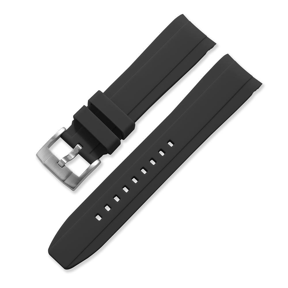 Silicone Soft Strap for Rolex for Omega Moonswatch Curved End Rubber Bracelet 20mm 22mm Men Women Sport Replacement Watch Band