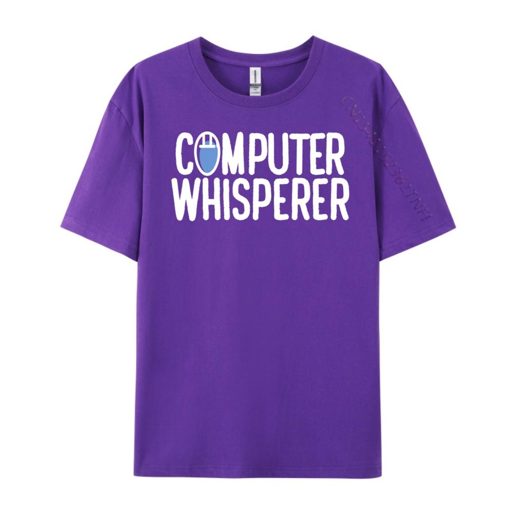 Pc Nerd Techie IT Technicus Computerfluisteraar Blauw En Wit Grafische T-shirts Dames Klassiek Grappige Cadeaus Grote Maten