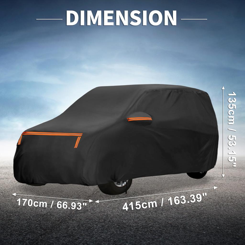 X AUTOHAUX Toyota Car Spunlace New Waterproof Fabric Fleece Paint Rainy Season Hail Windproof Side Nighttime Safety Sun [For Vitz] 415170135cm