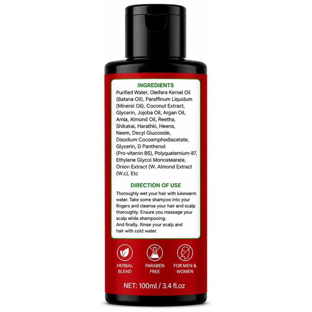 Batana Oil Unisex Hair Shampoo With Herbal Extracts | For All Hair Types | 100ml X 3