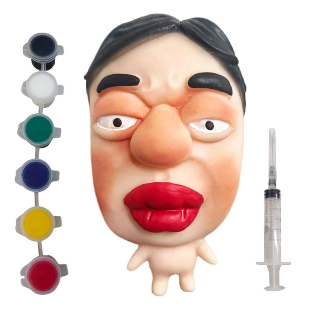 Refillable Pimple Toy Soft Cute Face Pimple Popping Fidget Toy for Teens Adults Students Travel Home Office Use