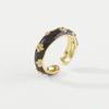 Trendy and Cute Flower Copper Plated Open Ring for Women