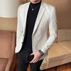 Υψηλής ποιότητας ανδρική λεπτή εφαρμογή Blazer Business Casual Blazer Σακάκι Άνοιξη Luxury Beige Club DJ Stage Clothers Terno Masculino