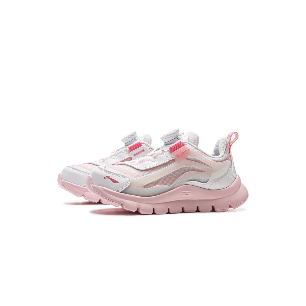 Li Ning Kids Sports Lifestyle Series Comfortable Casual Shoes Kids Shoes White Pink YKNU090-12