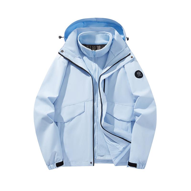 

Куртка с хлопковой подкладкой, костюм для альпинизма «три в одном» для мужчин и женщин, двухкомпонентная хлопковая куртка, ветрозащитная, водонепроницаемая и теплая куртка 5XL