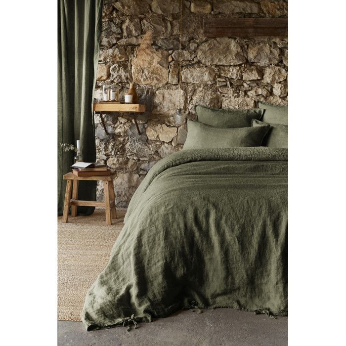 Housse de couette "Soline" toutes dimensions Lin lavé - Soline Thym - Housse de couette 260 x 240 cm