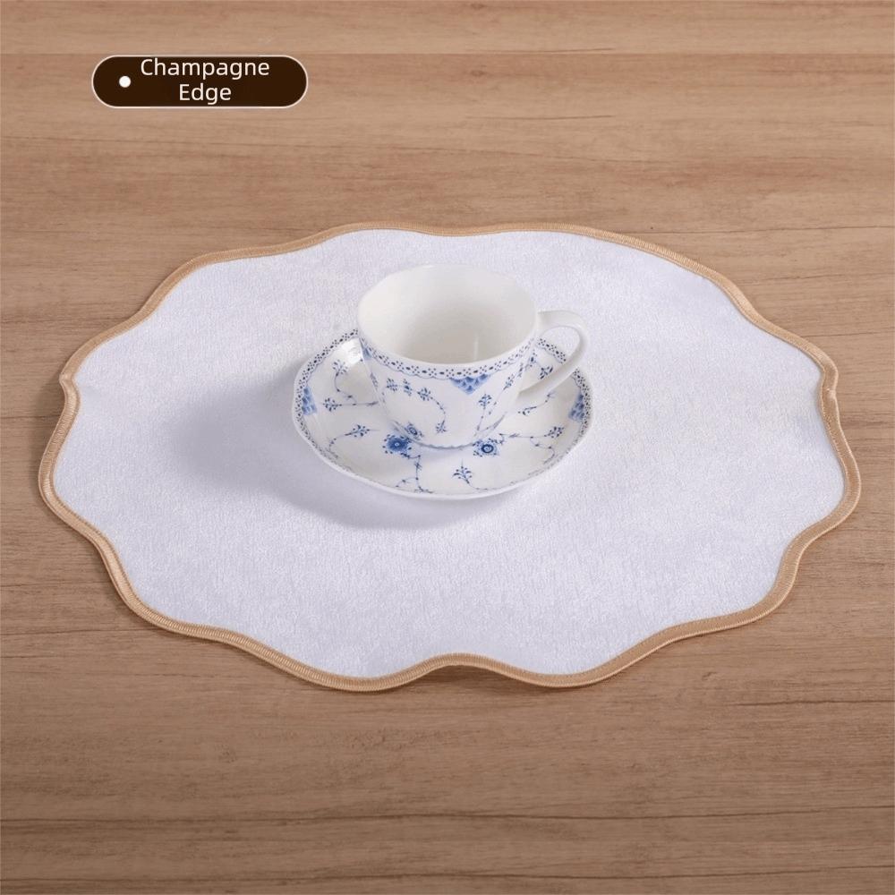 

Double-Sided Linen Dining Mat Non-Slip Table Mats Exquisite Heat Insulation Pad Kitchen шампанского
