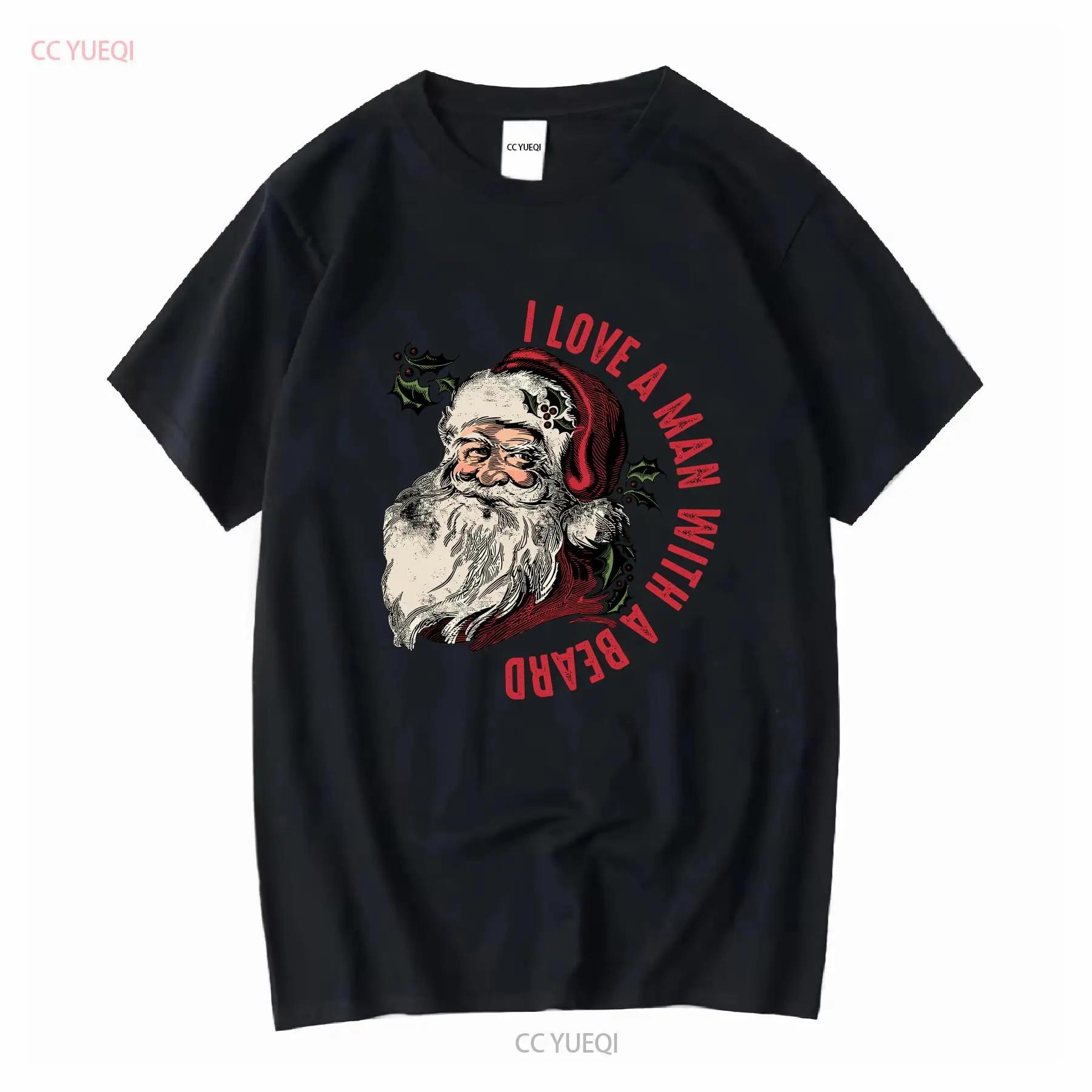 I love a man with beard PNG sublimation design download digital Santa T Shirt designs SanT Christmas vintage Washed fashion S разноцветный