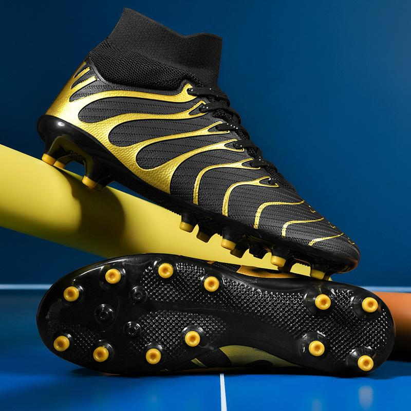 

Sneakers training long men and women broken youth football shoes students artificial turf high top DingTalk price 35