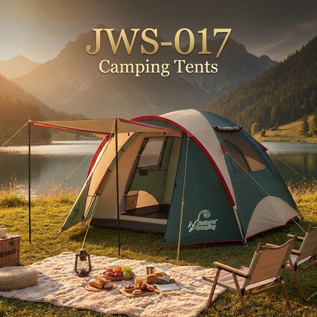 Lightweight Multi-Person Camping Tent with Vestibule - Windproof & Rainproof for Hiking & Outdoor Travel 3-4 Person