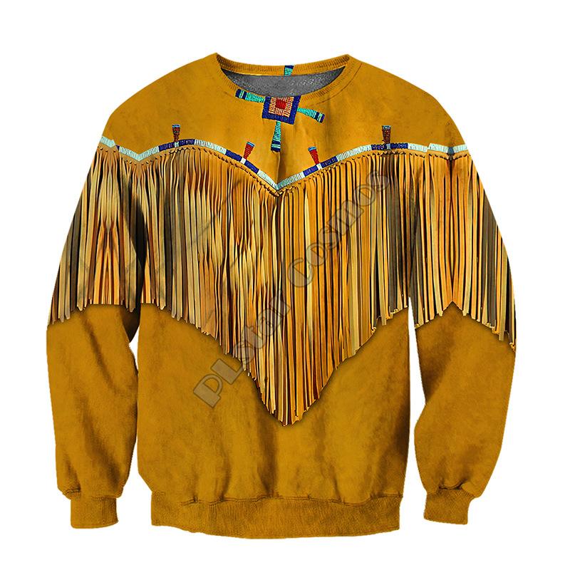 Spring and Autumn New Round Neck Sweater Fashion 3D Digital Tattoo Print Men's Long Sleeve Top