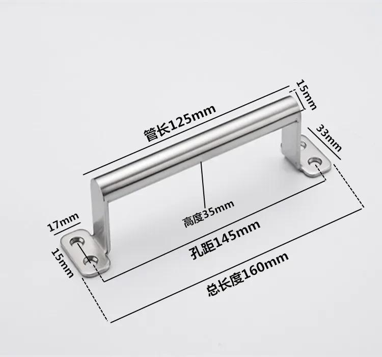 

1 шт. Ручка для амбарной двери из нержавеющей стали, Ручки для кухонных шкафов, Ручки для ящиков стола, Дверные ручки для межкомнатных дверей, Фурнитура для мебели