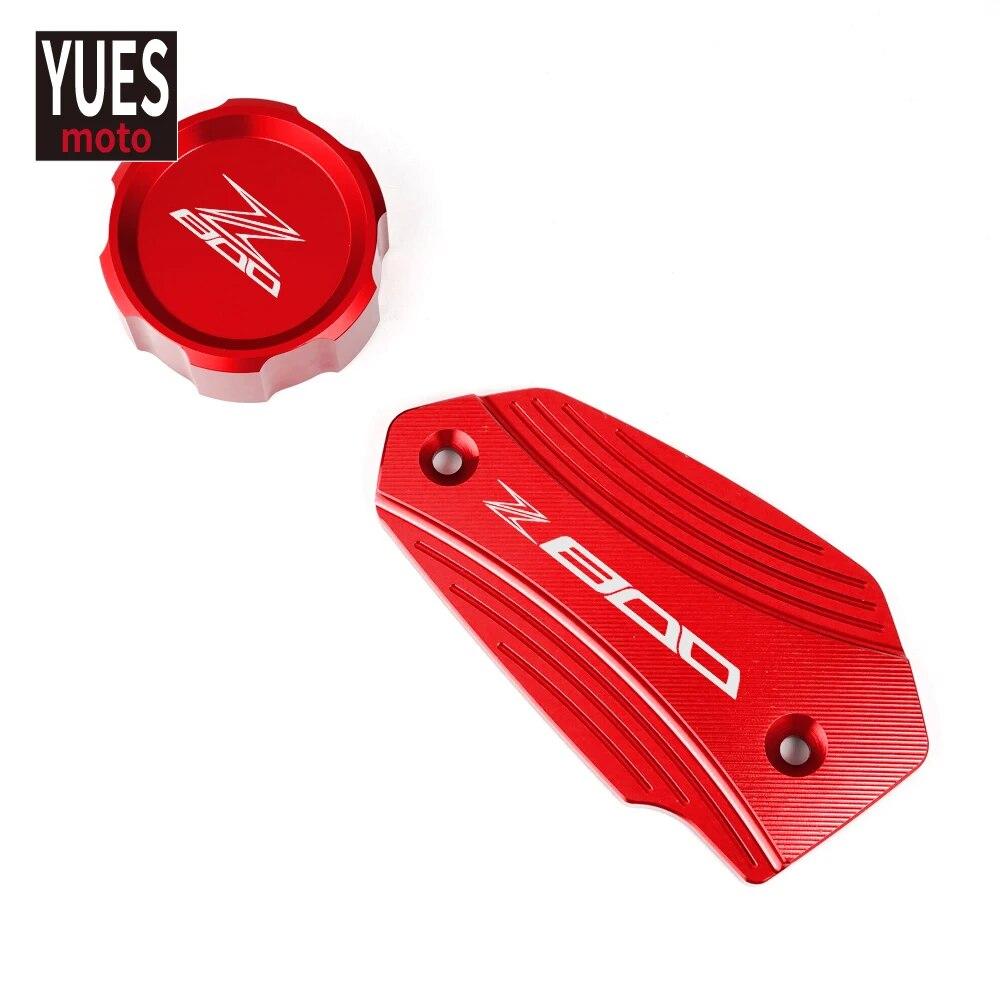 Motorcycle Accessories CNC Front & Rear Brake Fluid Cylinder Master Reservoir Cover Cap Black For KAWASAKI Z800 Z 800