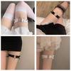 Gothic Lace Bells Garter Belt Heart Bowknot Cross Lolita Choker Chain Leg Cosplay Sexy Gothic G N3G7