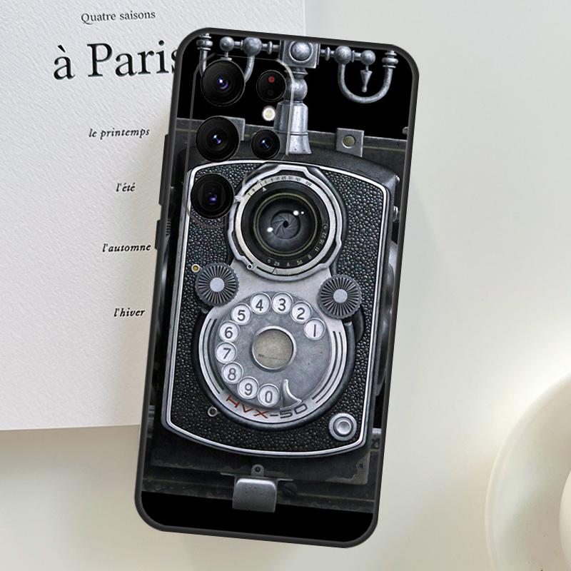 

Retro Nostalgia Camera Case For Samsung Galaxy S26 Ultra S25 S24 S22 S21 S23 Ultra Plus S10 S20 S25 FE Phone Cover Galaxy S22