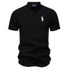 Polo Ralph Lauren Jaro/Léto Pony Vyšívaná Business Casual Košile Pánská Košile s Krátkým Rukávem Bavlněná Lněná Košile Stojáček Bavlněná Košile