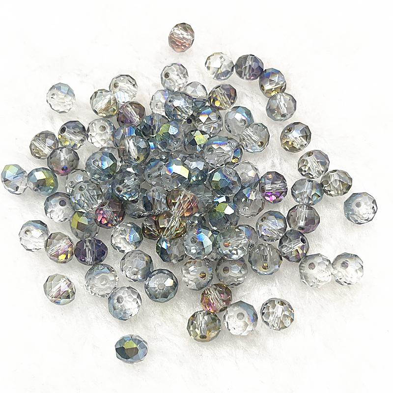 30pcs/lot 8x6mm Rondelle Austria Faceted Crystal Glass Beads,Wheel Beads,Transit Beads For Jewelry Making diy Bracelet Necklace