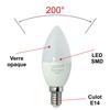 Lot de 2 ampoules LED E14 flamme 4,5W 330Lm 3000K - garantie 5 ans