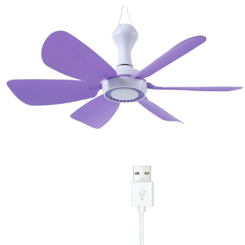 Rechargeable Hanging Fan 17.7inch Portable Cooling Device 4 Adjustable Speeds Timers Function USB Operated Indoor Outdoor