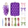 DIY Soap Making Kit Grape Soap Mold Easy-Release Food-Grade Craft Mould with Jute Rope for Mother's Day Teacher's Day Birthdays