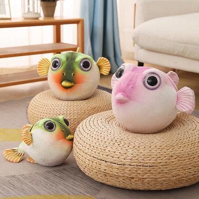 Real Life Pufferfish Plush Toy for Kids Soft Stuffed Sea Animal Doll Simulation Aquarium Fish Gift for Christmas