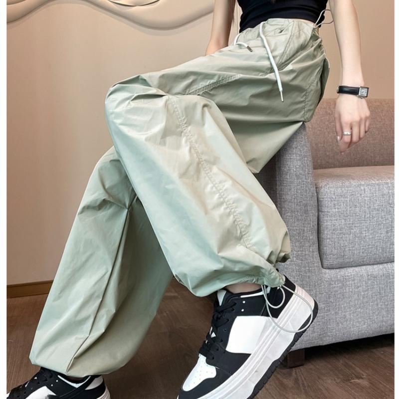 Pantaloni Casual Largi Solizi la Modă Femei Streetwear Subțiri cu Talie Înaltă Pantaloni cu Picior Larg Doamnă de Birou Drepți Harlan Pantaloni Sport Femei 24273