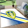 Leeds United Flannel Pattern Square Carpet,Area Rug,Carpet Rug for Living Room Bedroom Sofa Playroom Decor,Non-slip Floor Mat