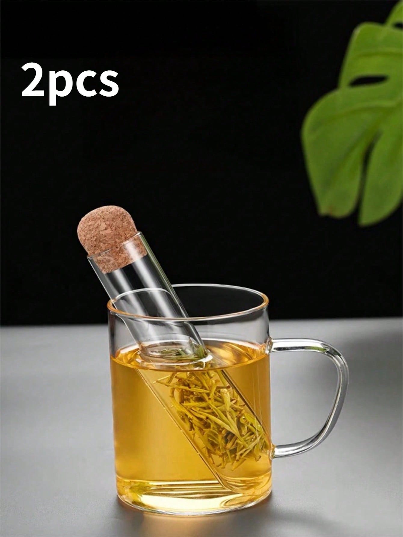 

1 set/2 sets of high borosilicate transparent glass test tube tea brewing leak household office tea filter, tea separation, tea