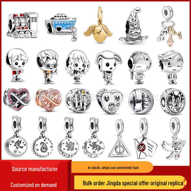 Panjia White Copper Cartoon Owl Pendant for DIY Bracelets - Trendy Beaded Character Ornament