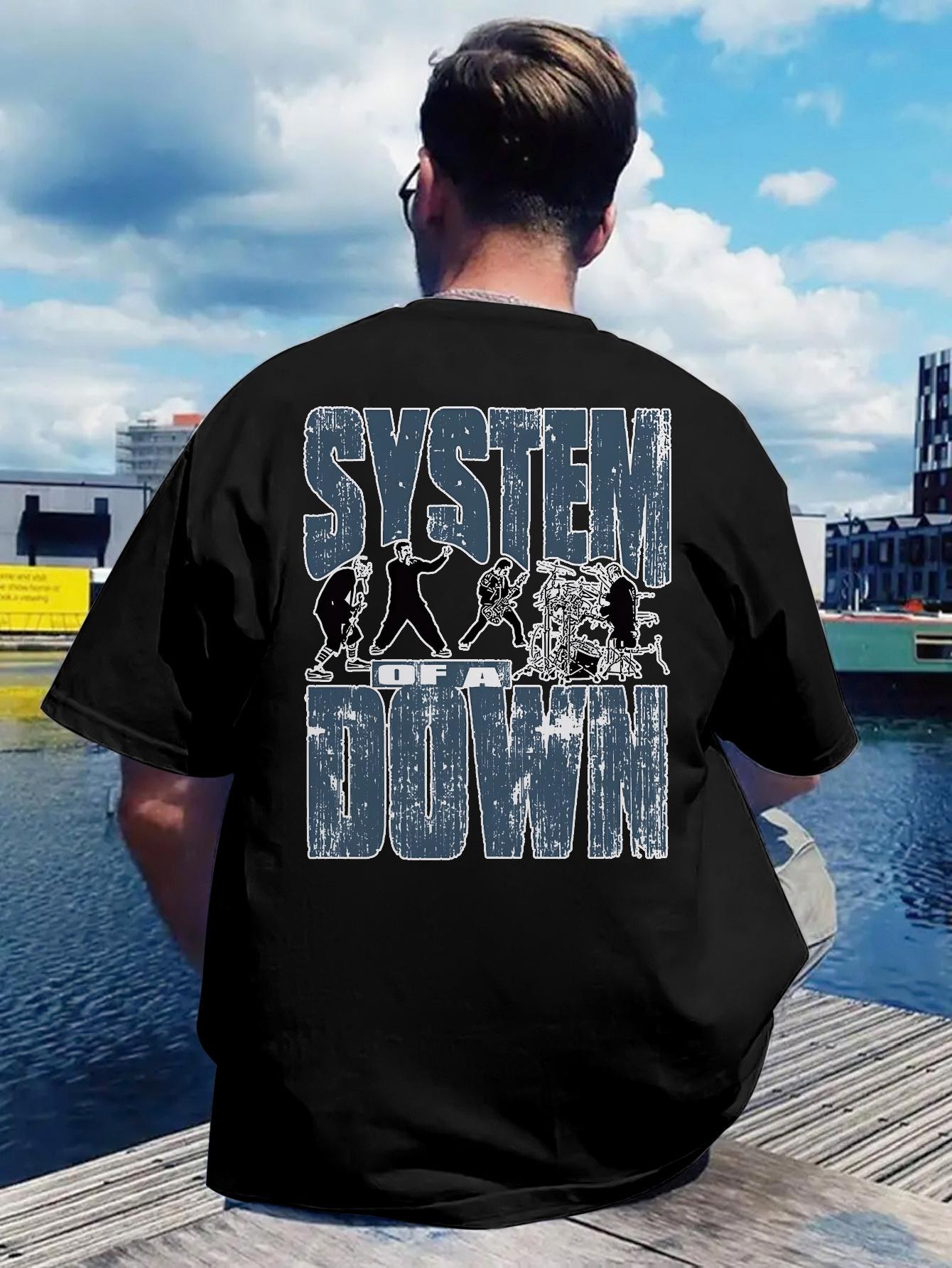Vintage Rock Band Graphic T-shirt - SYSTEM Band Design XXXL