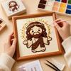 Jesus Faux Pearl Painting Kit, DIY Handmade Jesus Rhinestone Painting Crafts, Beginner Friendly Religious Art Painting for Home Decoration