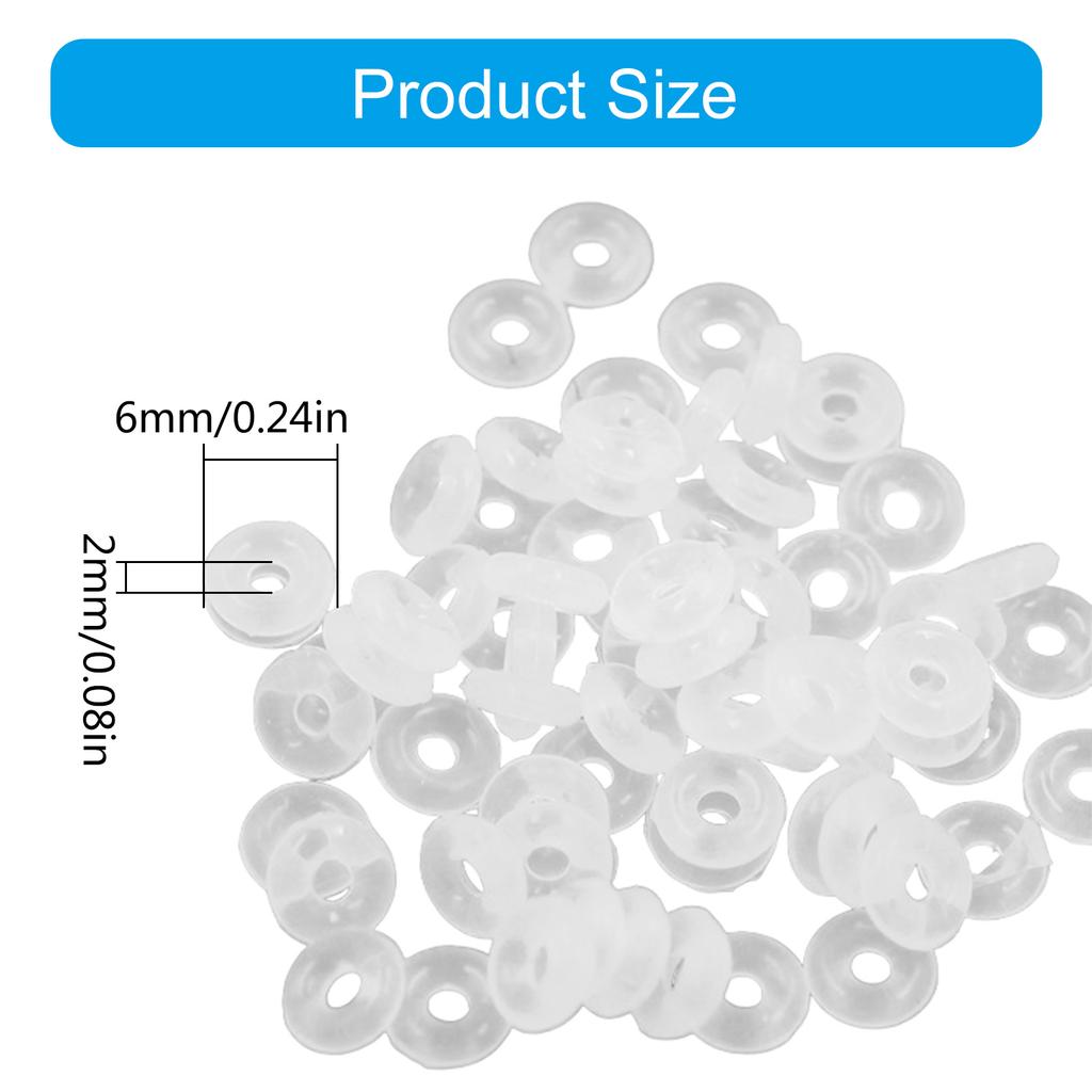 Pack of 100 Silicone Spacer Rings Bracelets Rings Silicone Texture Jewelry Making Supplies for Bracelet Necklace Earring
