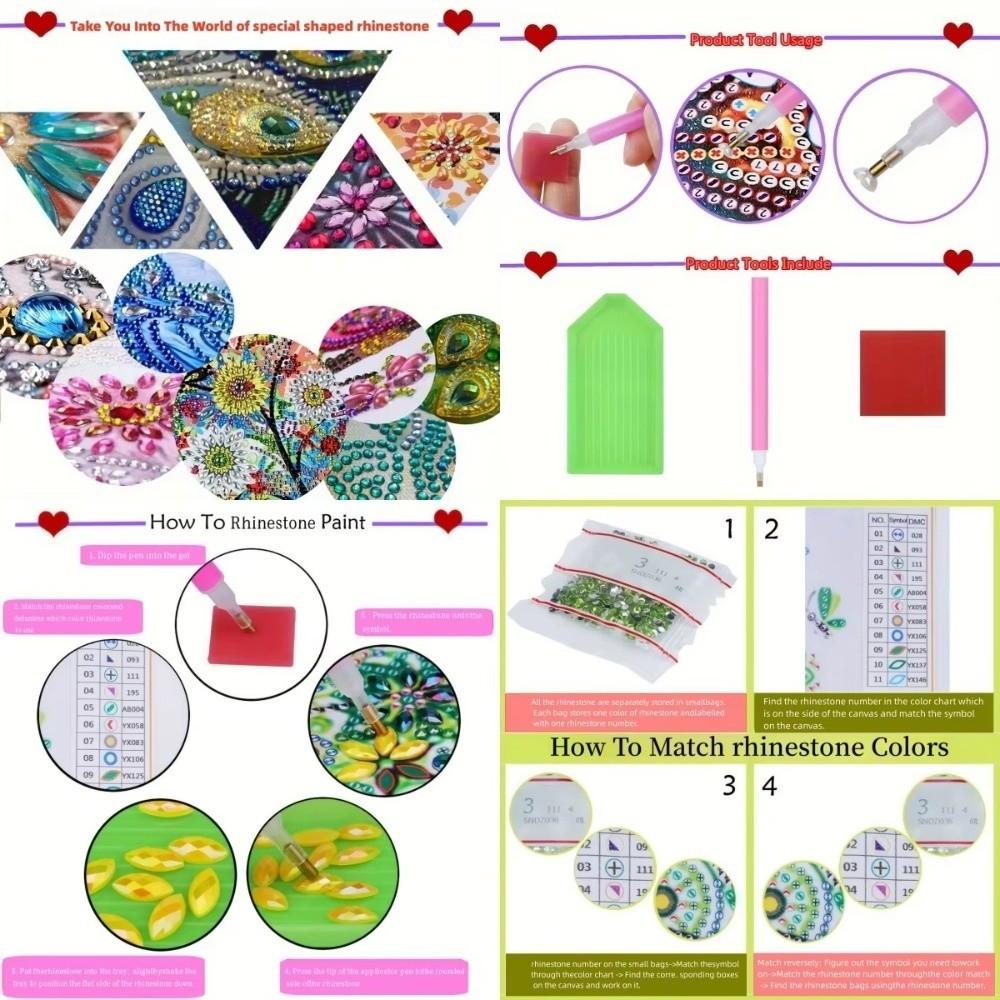 Acrylic Diamond Painting Keychains Diamond Painting Craft Diamond Art Keychains  Christmas Gift