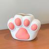 Cat Paw Vase Soft Enamel Artistic Flower Arrangement Vase TV Cabinet Home Living Room Decoration Accessory