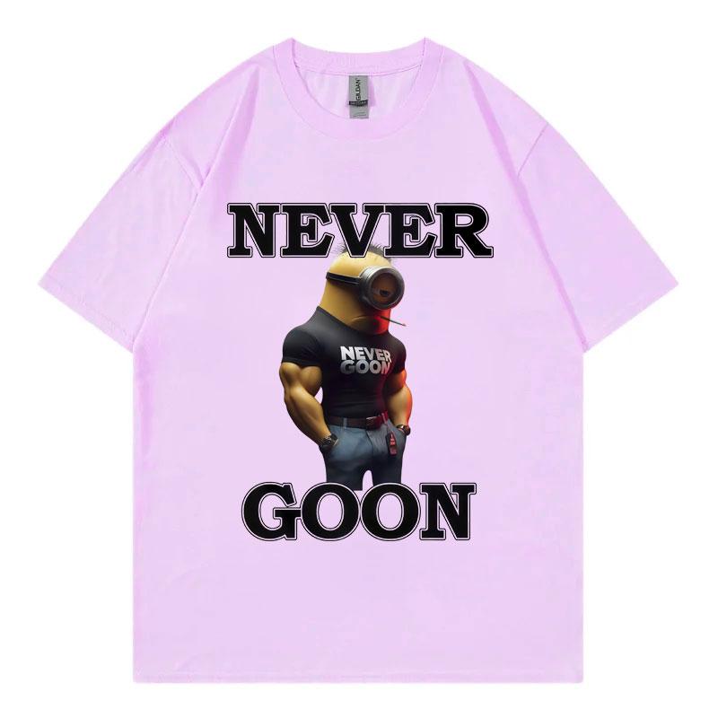 Nikdy Goon Vtipné Meme Grafické Trička Pánské Dámské Oblečení High Street Módní Trend Trička Letní Ležérní Tričko s Krátkým Rukávem