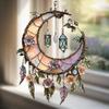 Outdoor Sun Catchers Moon Flower Window Decoration Acrylic Pendant Sunshine Catcher Ornament For Garden Home Room