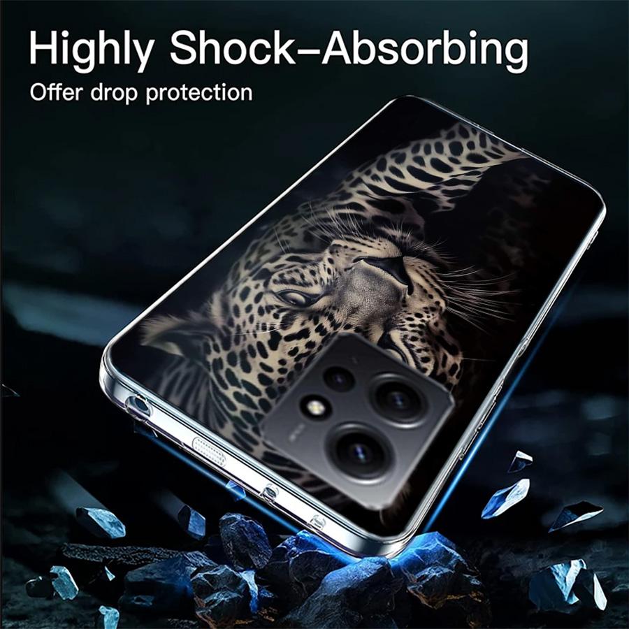 Majestätisches Leoparden-Handyhülle Für Redmi 12 13C 12C 15C 9 10 10C Note 13 Pro Plus 14 15 Pro 9T 9C 9A TPU Weiche Hülle Klare Handyhülle